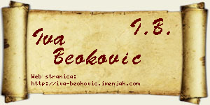 Iva Beoković vizit kartica